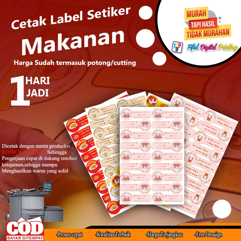 

Cetak Stiker Cromo/Cetak setiker label kemasan usaha makanan