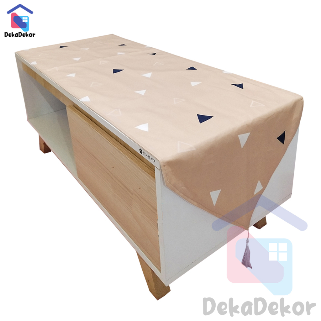 TERJAMIN Taplak Meja Tamu Minimalis Katun CVC Blacu **