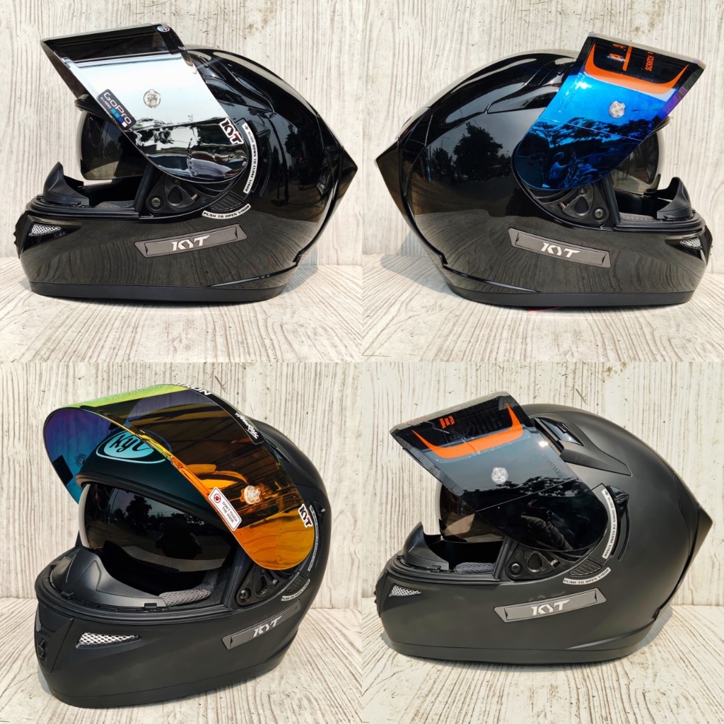 KYT K2 RIDER SOLID BLACK DOFF DAN HITAM GLOSSY | HELM K2R FULL FACE PAKET GANTENG