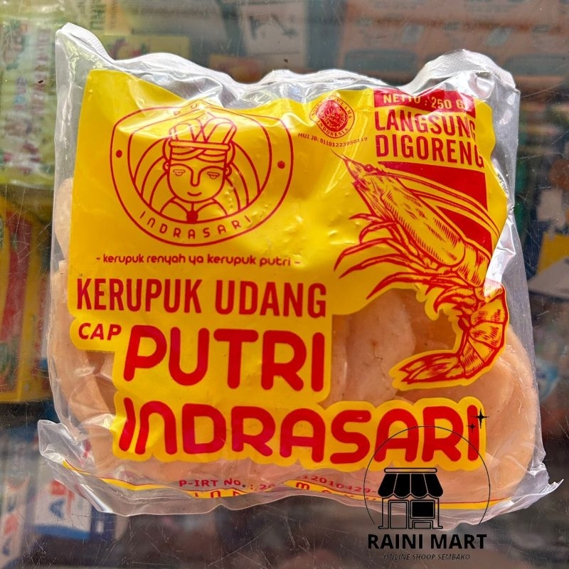 

(RAINI MART) TERLARIS! KERUPUK UDANG PUTRI INDRASARI TANPA JEMUR 250GR