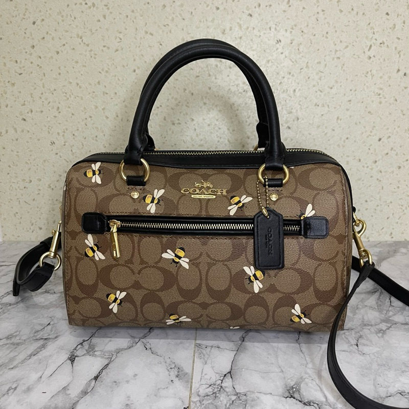 Coach Speedy Rowan Signature with Bee Print