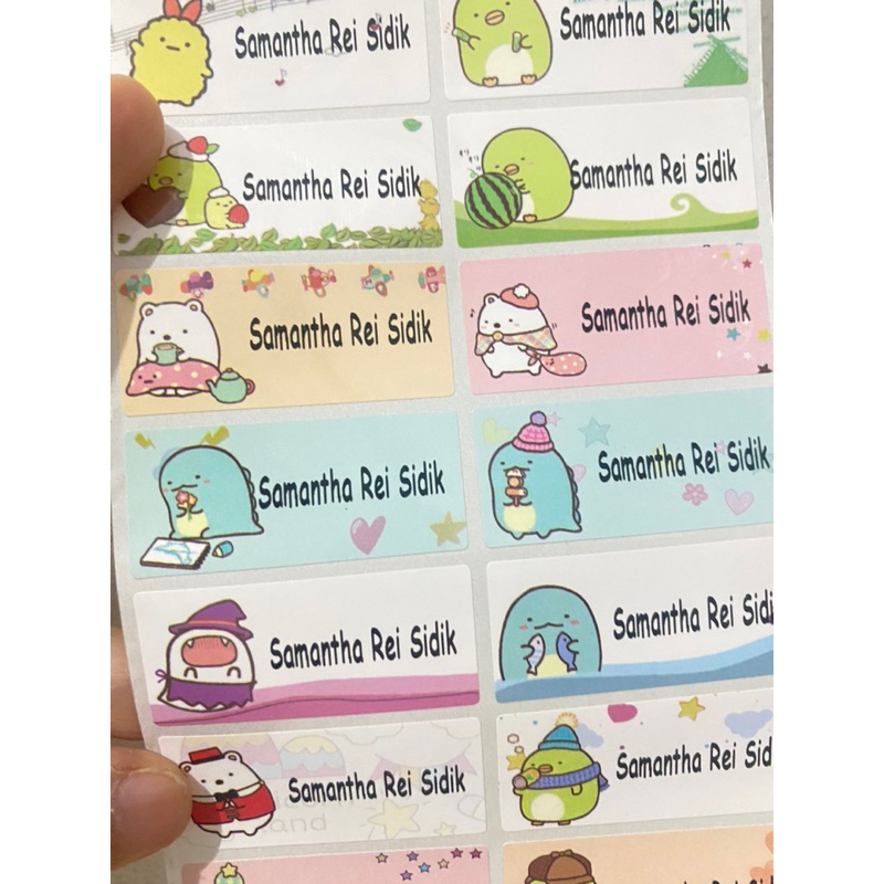 

label nama SUMIKKO GURASHI