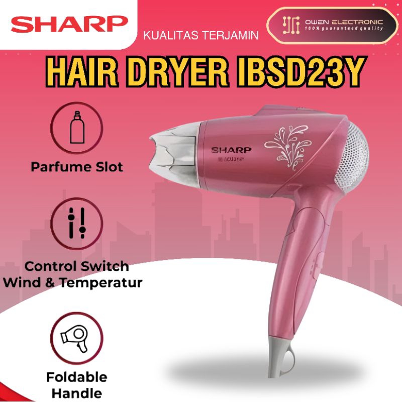 Sharp IB-SD23Y Pengering Rambut - Pink/Gold