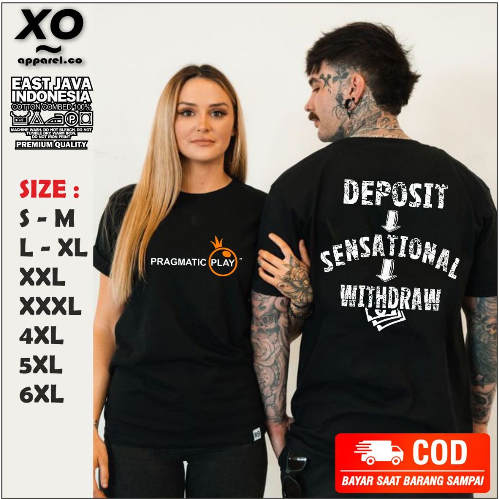 baju kaos PRAGMATIC PLAY game slot bahan adem big size jumbo