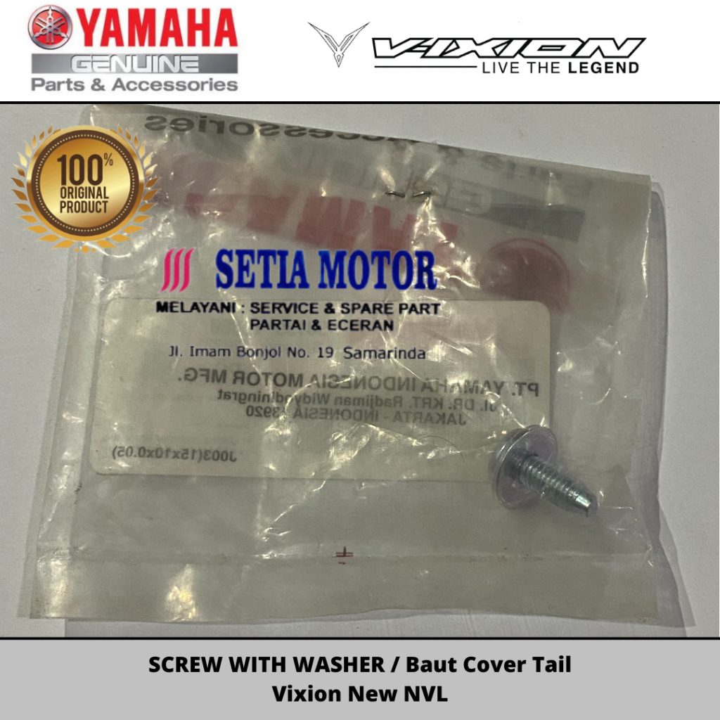 SCREW WITH WASHER / Baut Cover Tail Vixion New NVL