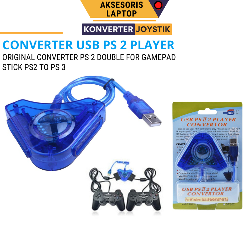 Converter Konverter Stik PS 2/3/4 USB to Konektor Stik PS2 PS3