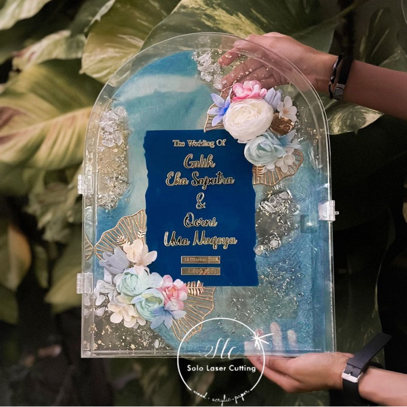 30x40 40x50 MAHAR DOME VINTAGE RESIN Mahar Pernikahan GIFT ANNIVERSARY BIRTHDAY PIGURA MAHAR ACRYLIC