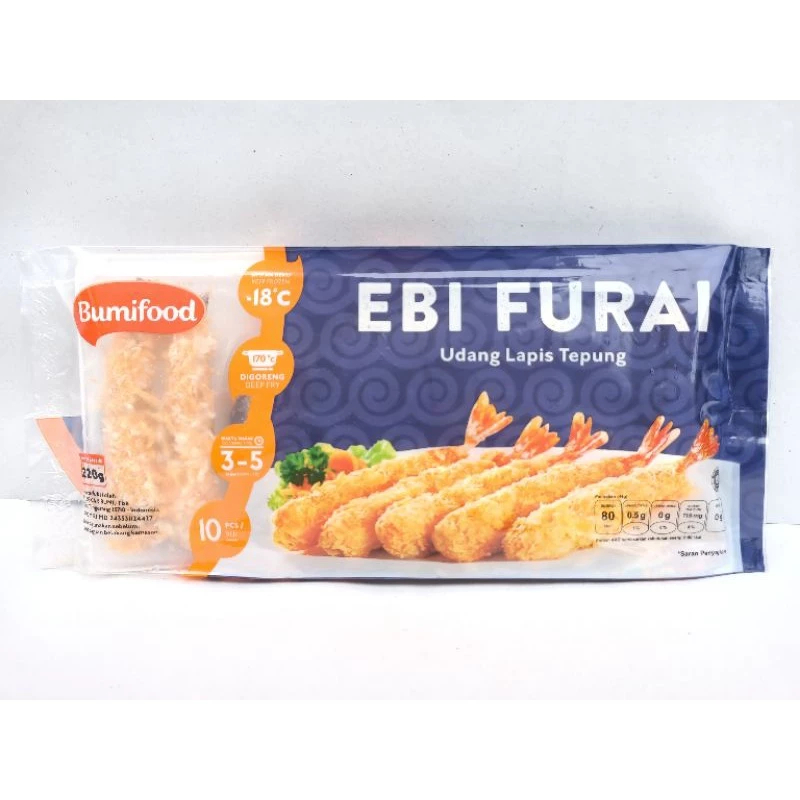 

Ebi Furai Bumifood isi 10 pcs/Udang Lapis Tepung Frozen Food 220gr