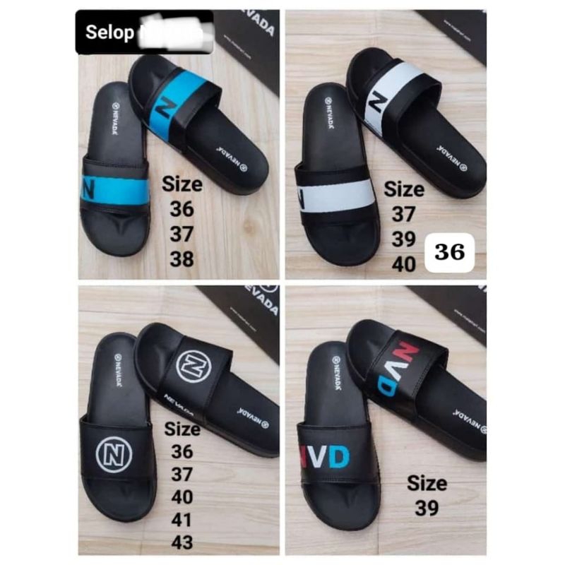 Sandal Wanita Selop Karet Nevada Bagus