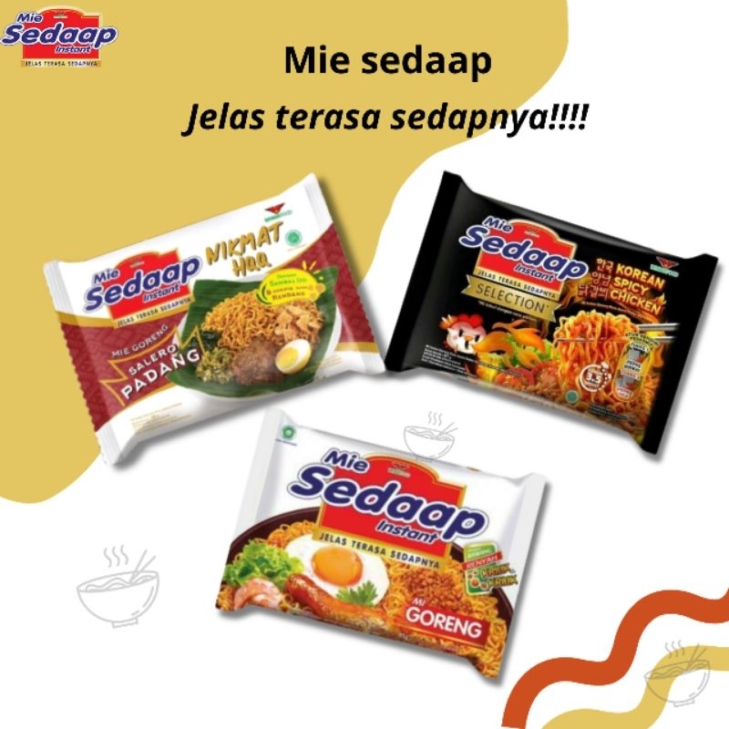 

MIE SEDAAP GORENG - 3 Varian