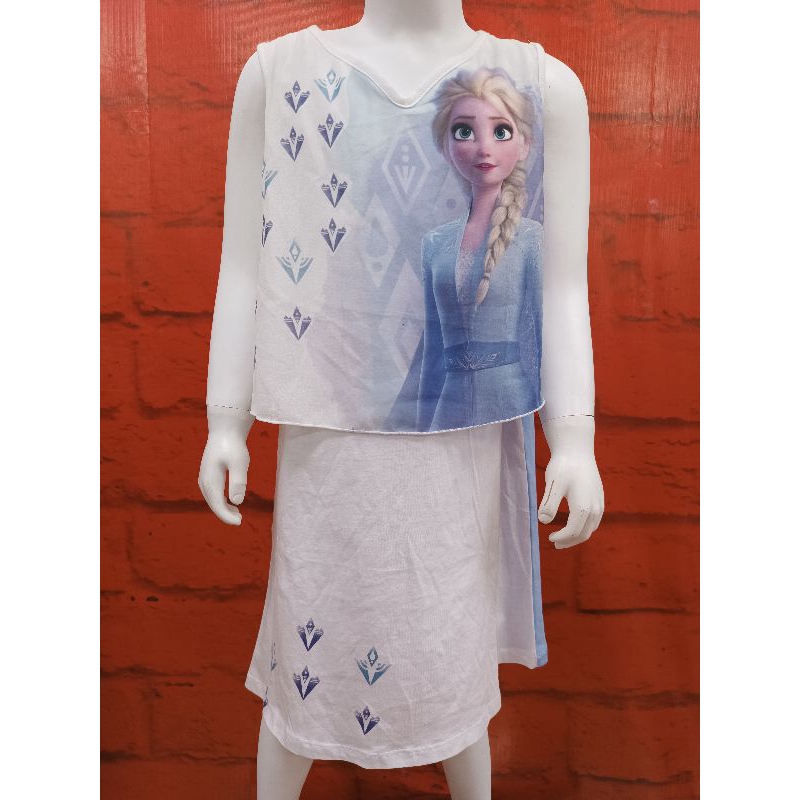 Dress Frozen putih anak perempuan KIDS ICON