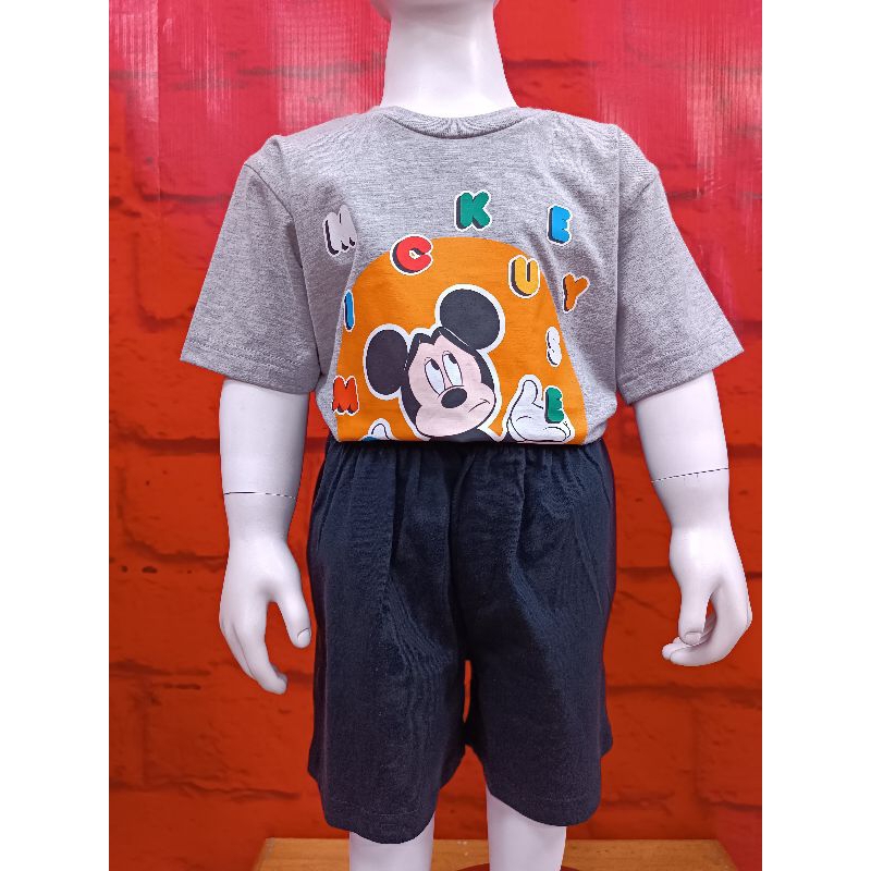 Setelan Todleer mickey mouse anak laki-laki KIDS ICON