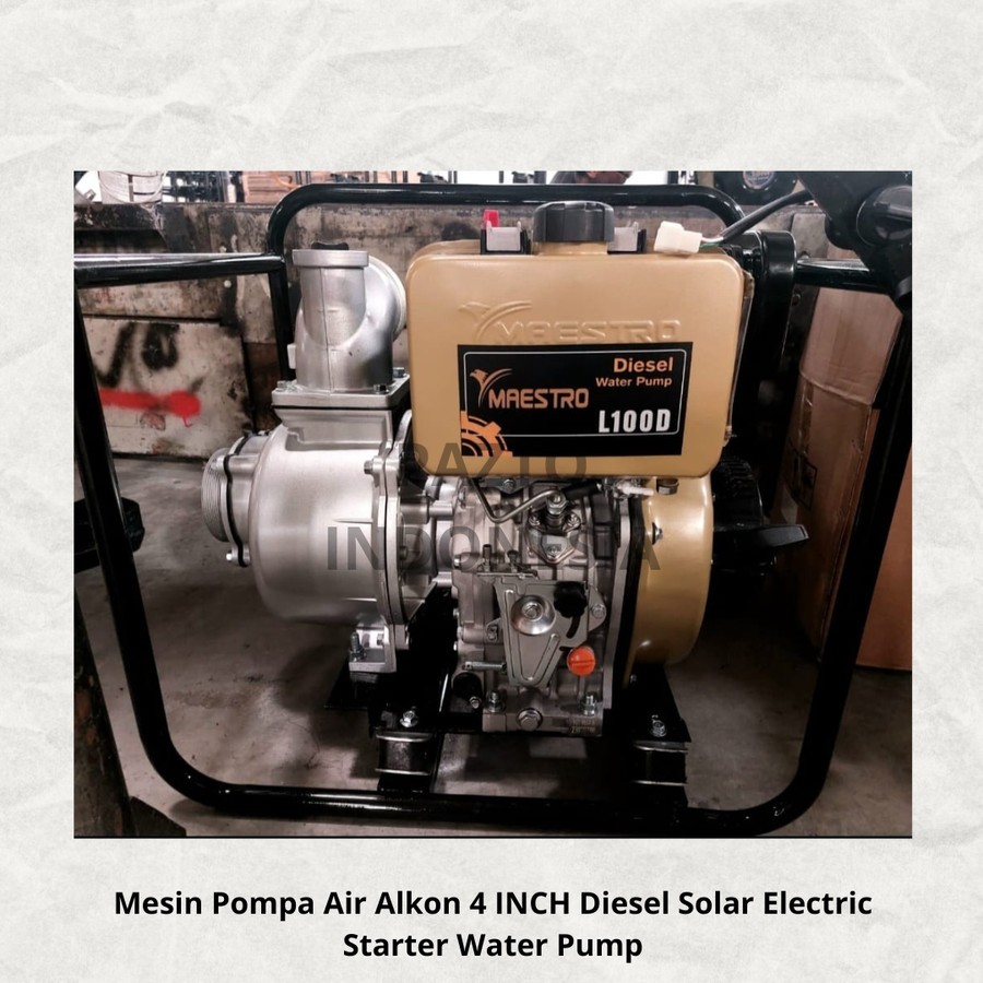 Mesin Pompa Air Alkon 4 INCH Diesel Solar Electric Starter Water Pump