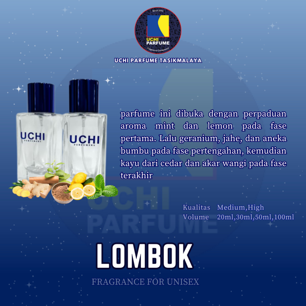 Uchi Parfume Reffil Parfum KZ.LOMBOK (20ML,30ML,50ML,100ML)