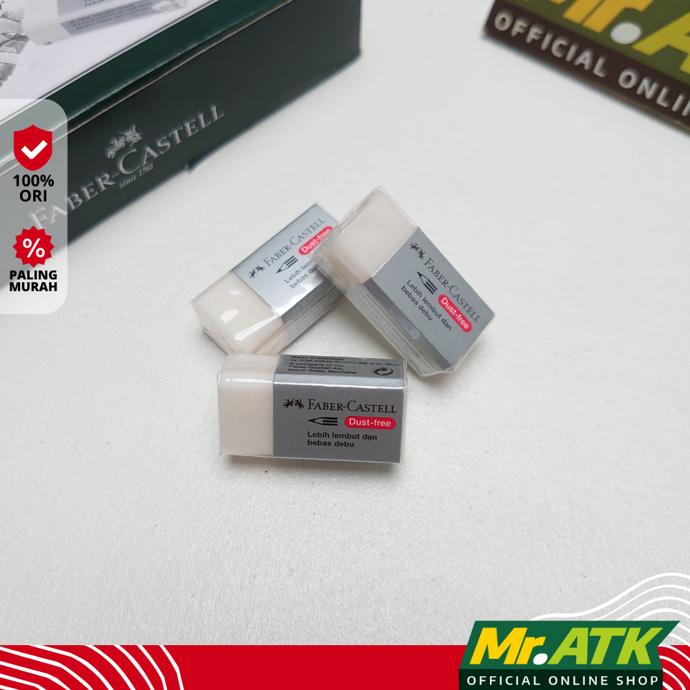 

PENGHAPUS FABER CASTELL ERASER PUTIH - ANTI NODA STAIN KOTOR BLACK SETIP ORIGINAL