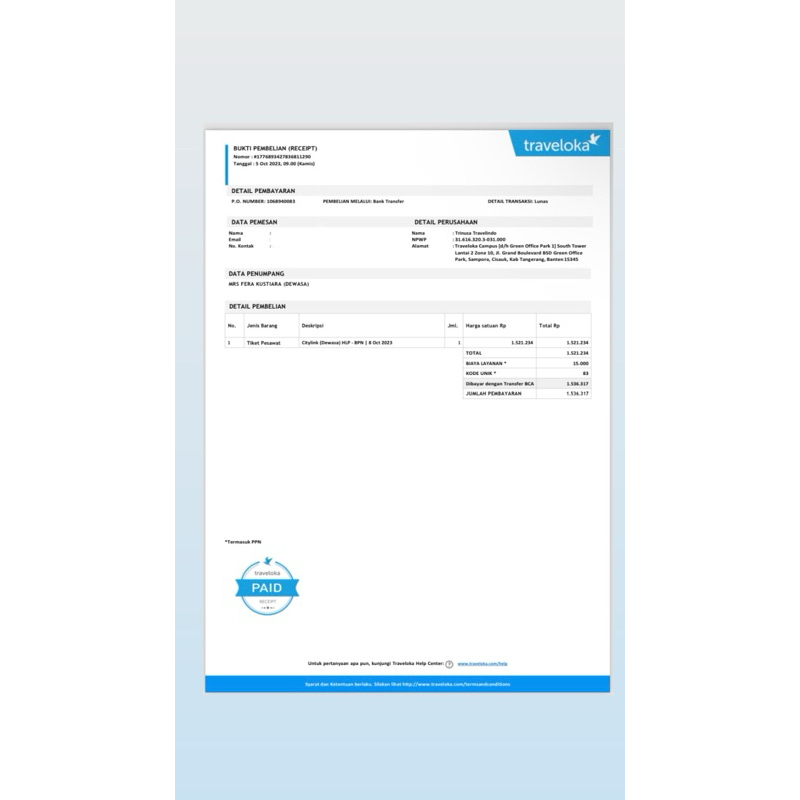 JASA PEMBUATAN INVOICE • DUMMY HOTEL • DUMMY PESAWAT • TIKET FIKTIF • INVOICE
