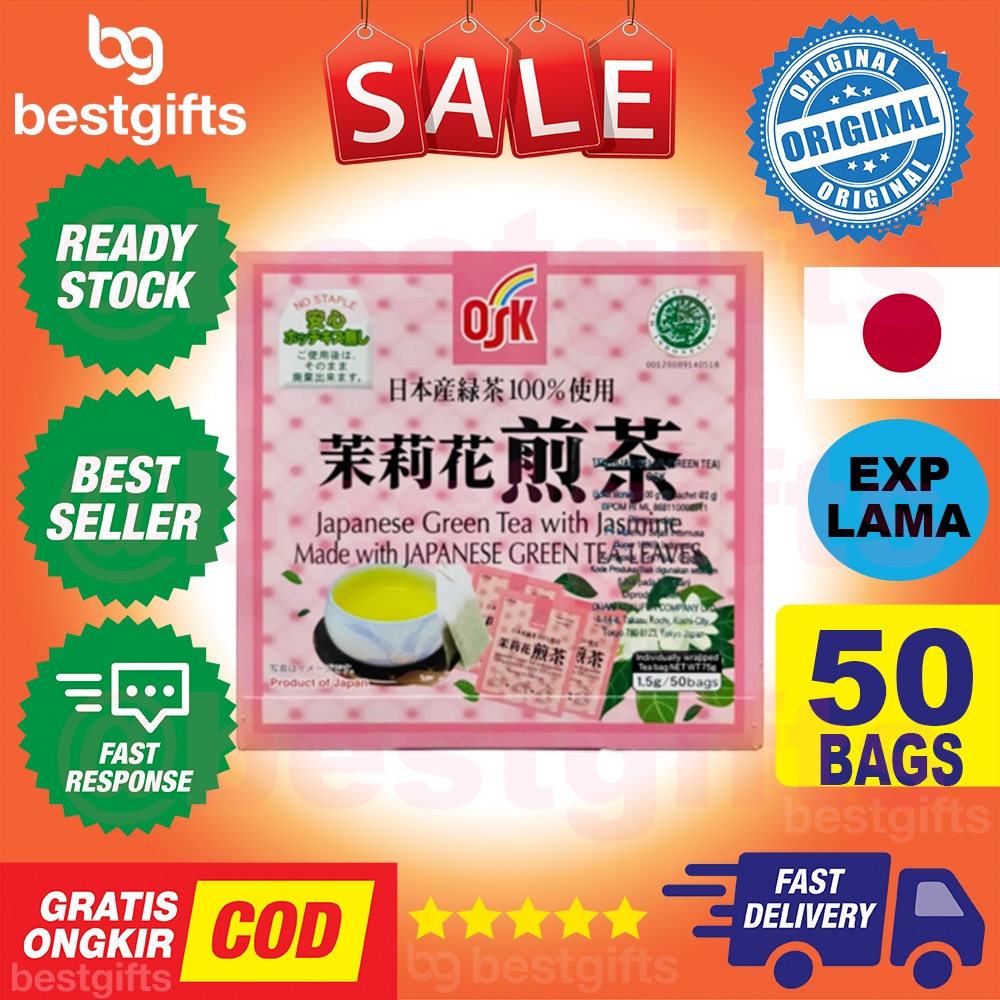 

OSK JAPANESE GREEN TEA WITH JASMINE TEH HIJAU MENURUNKAN BERAT BADAN DAN MININGKATKAN METABOLISME 1 BOX ISI 50 BAGS