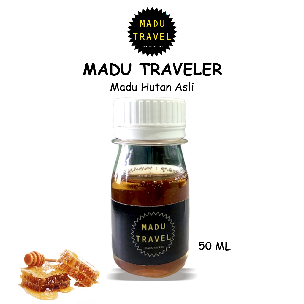 

Madu Asli 100% - Madu Hutan - Madu Murni Raw Nektar Multiflora Honey - Madu Traveler 50 ML