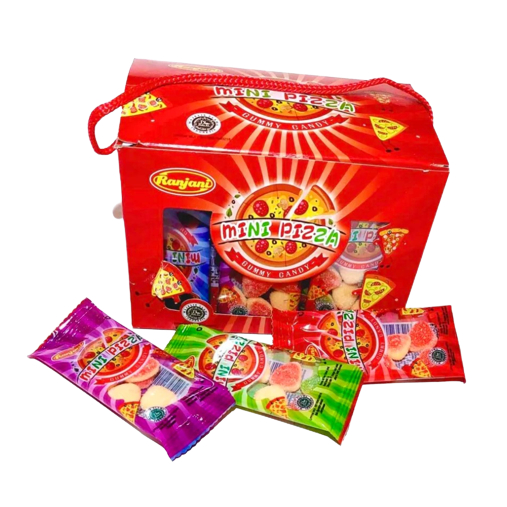 

RANJANI MINI PIZZA GUMMY CANDY ISI 30PCS I EXP 01-07-25