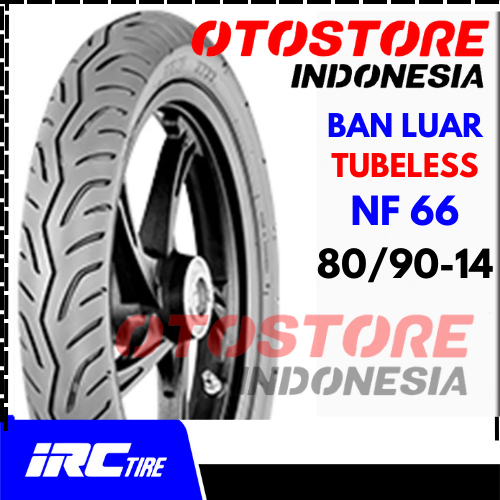 BAN LUAR IRC IRC NF 66  80/90-14 ring 14 Tubeless Ban Motor Matic Vario Beat Scoopy