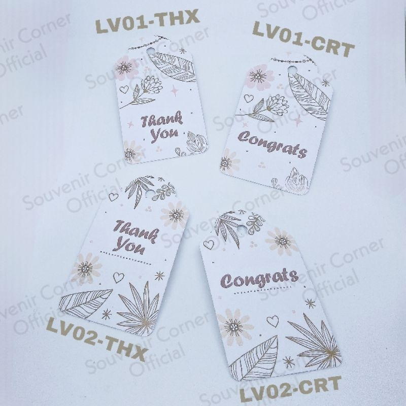 

Thanks Card Souvenir, Parcel, Hampers, Kado LEAVES SERIES