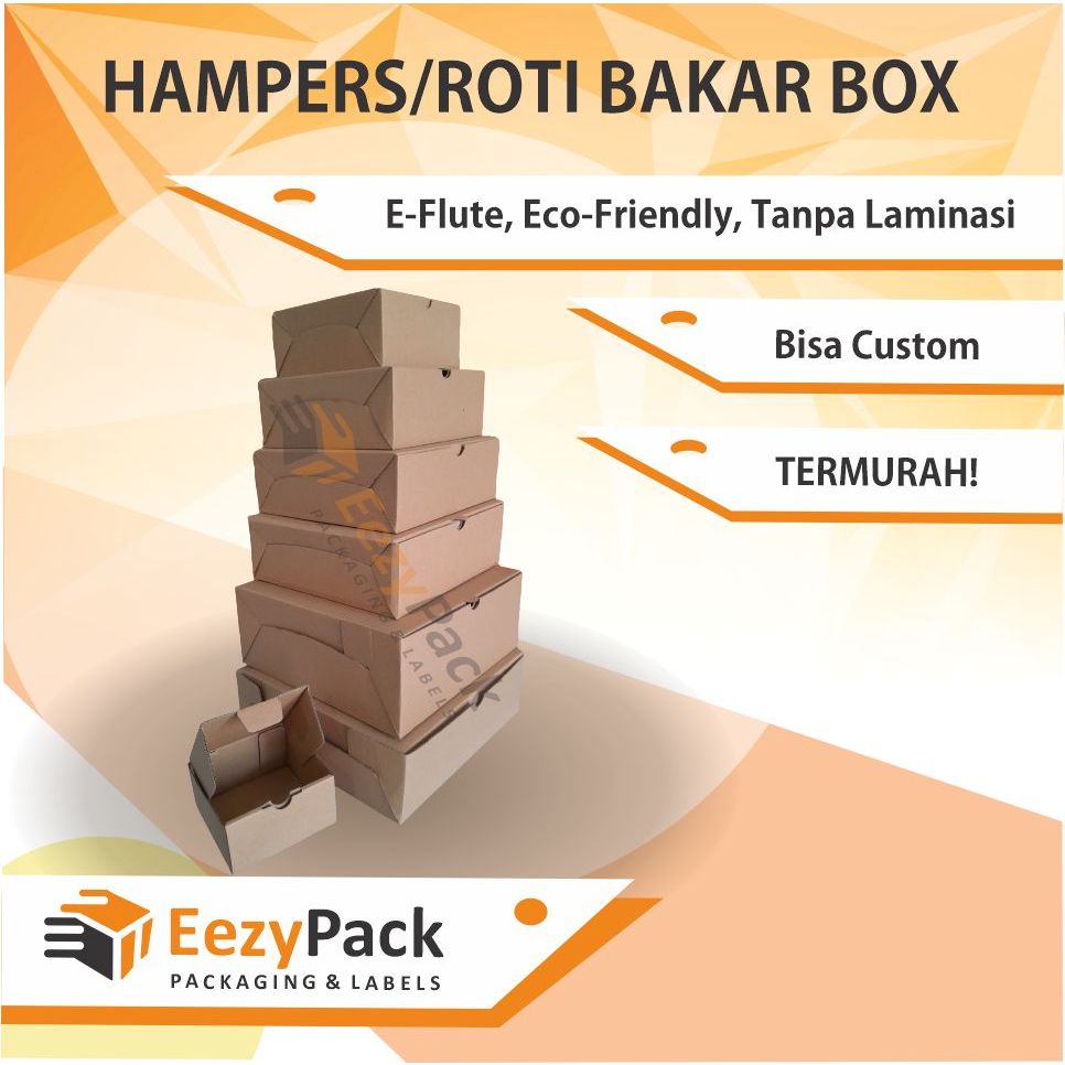 

E FLUTE/ Hampers Box/ Box Die cut/ Roti Bakar Box/ Souvenir/ Box Kue/ 24x24x10/10x10x5