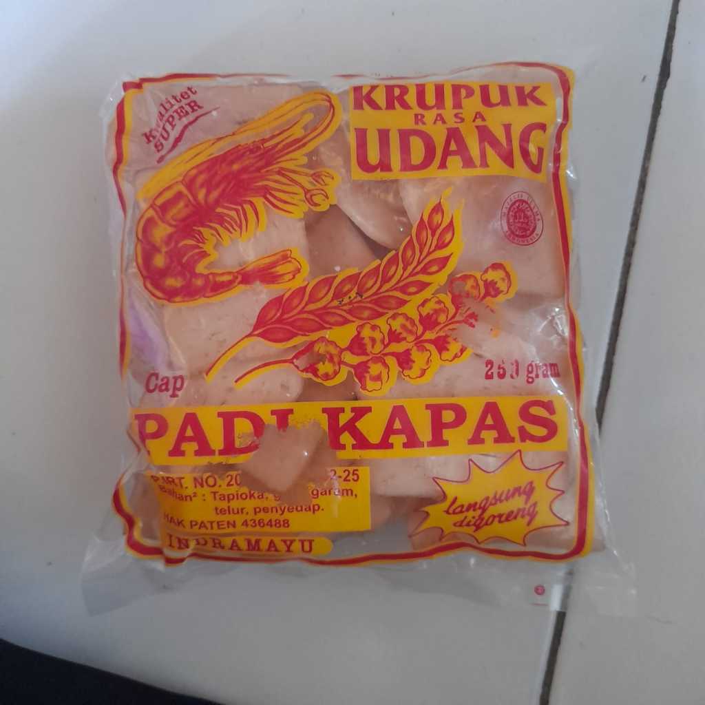 

Krupuk Udang cap Padi Kapas Indramayu