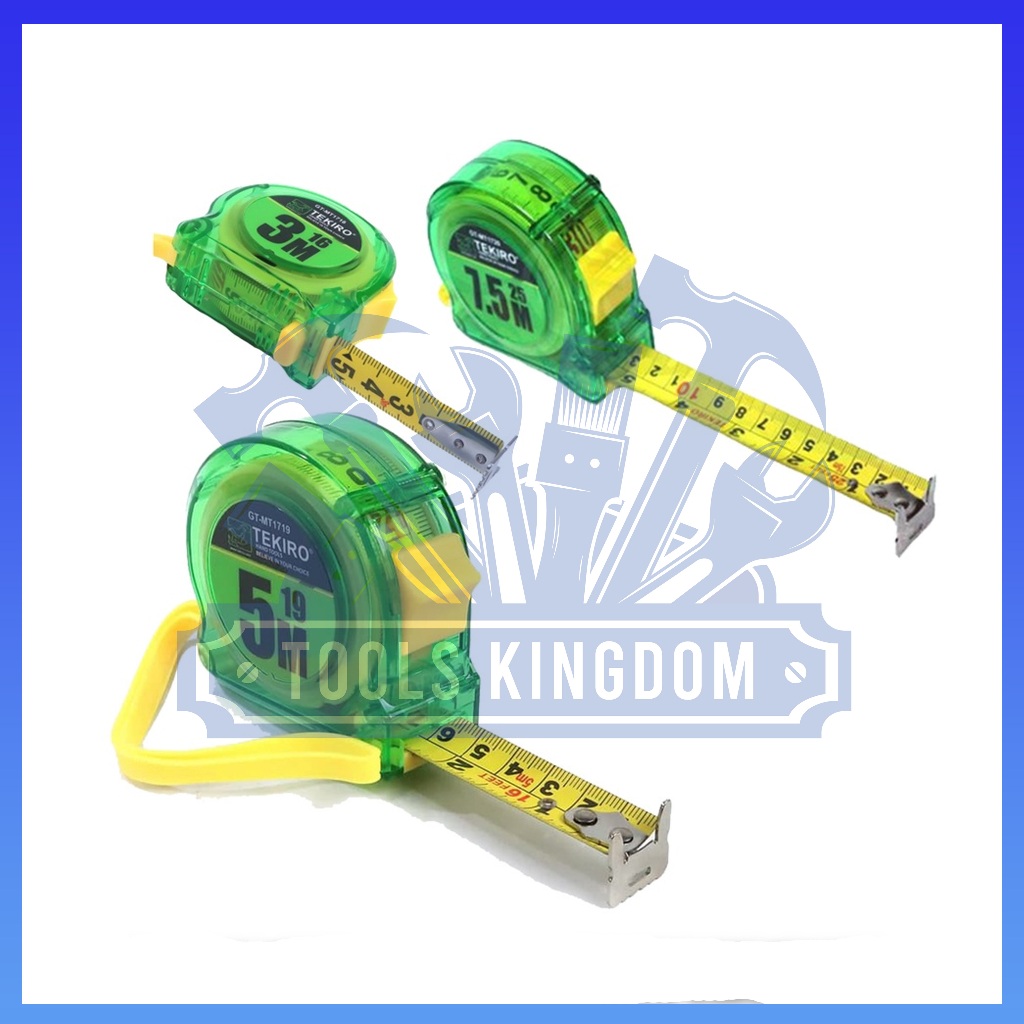 Meteran Transparan Tekiro 7.5 Meter / Transparent Measuring Tape 7,5 m