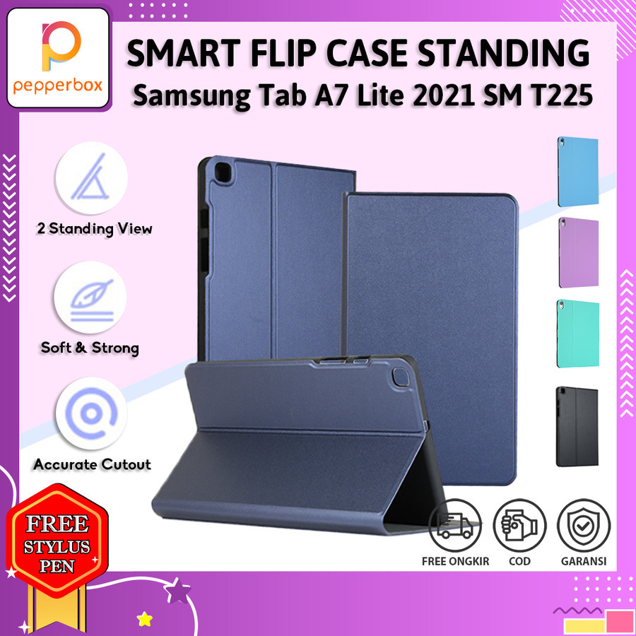 Case for Samsung Tab A7 Lite 8.7 2021 T225 Smart Flip Book Cover Casing Leather Magnet