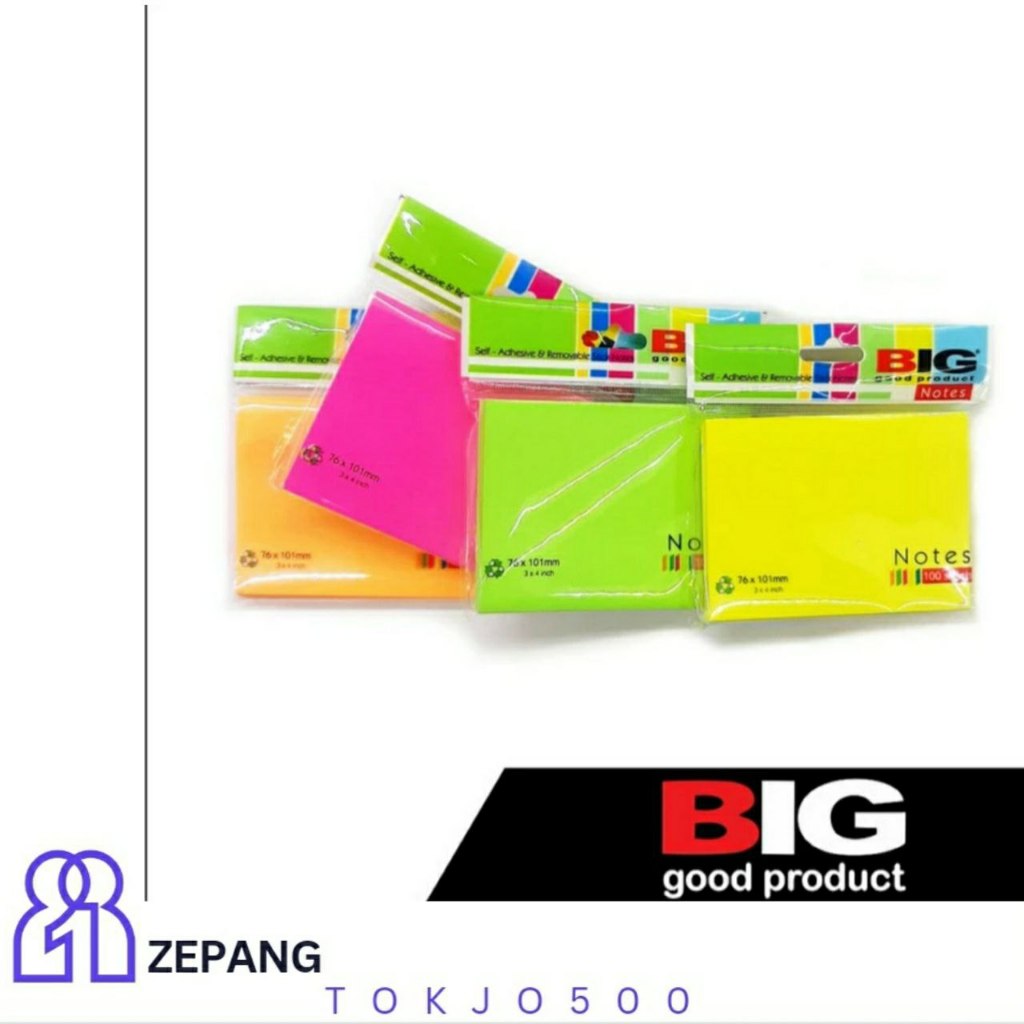 

Sticky Notes Big 76 mm x 101 mm polos ( Memo/ post it )- Orange