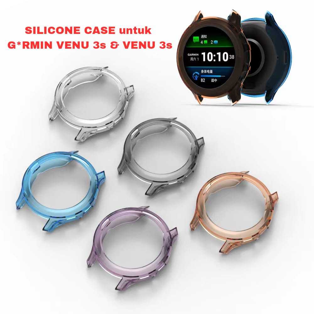 Silicone Case Cover Compatible Garmin Venu 3 3s Bumper Pelindung Jam