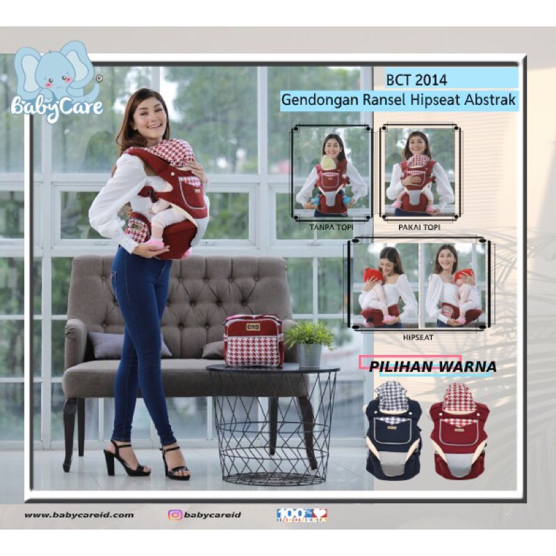 Baby Care Gendongan Ransel Hipseat abstrak