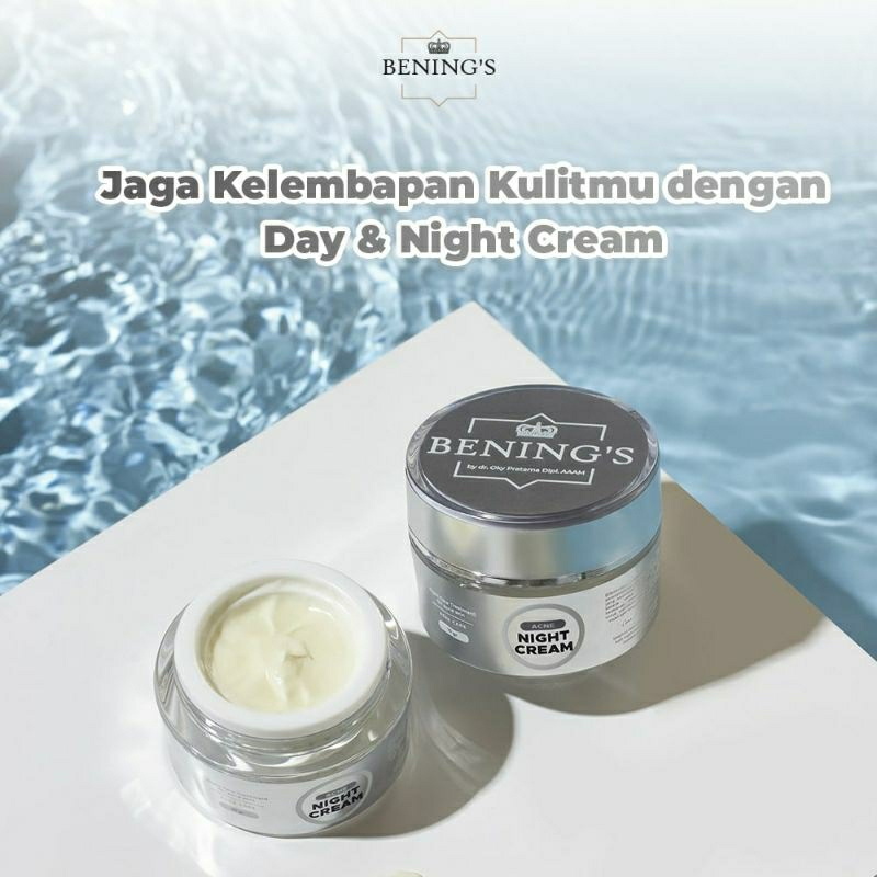 NIGHT CREAM ACNE BPOM BENING'S