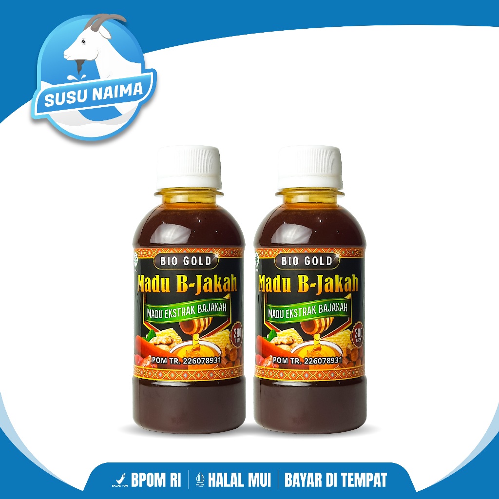 

Madu Bajakah Bio Gold Plus Bawang Dayak Temu Putih Propolis Buah Merah Papua BPOM [Paket 2 Botol]