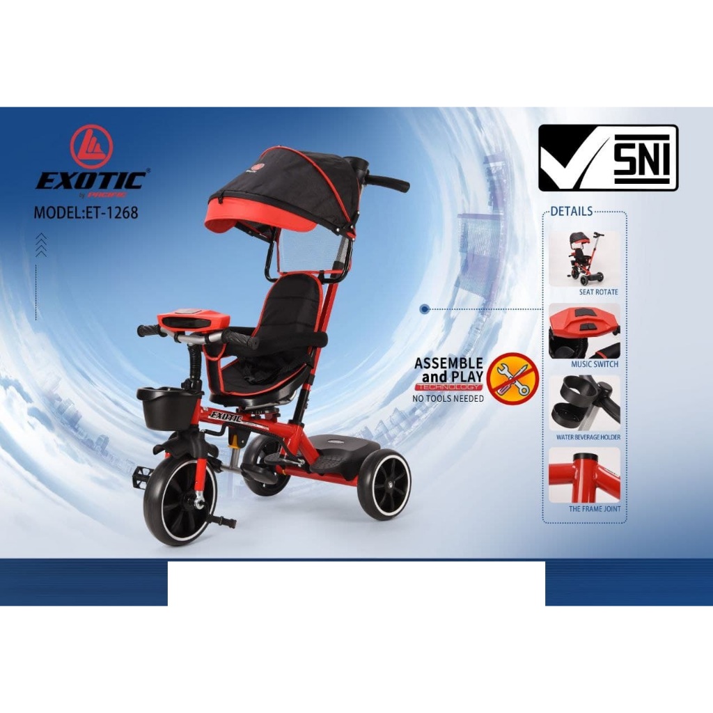 Sepeda anak roda 3 Exotic 1268