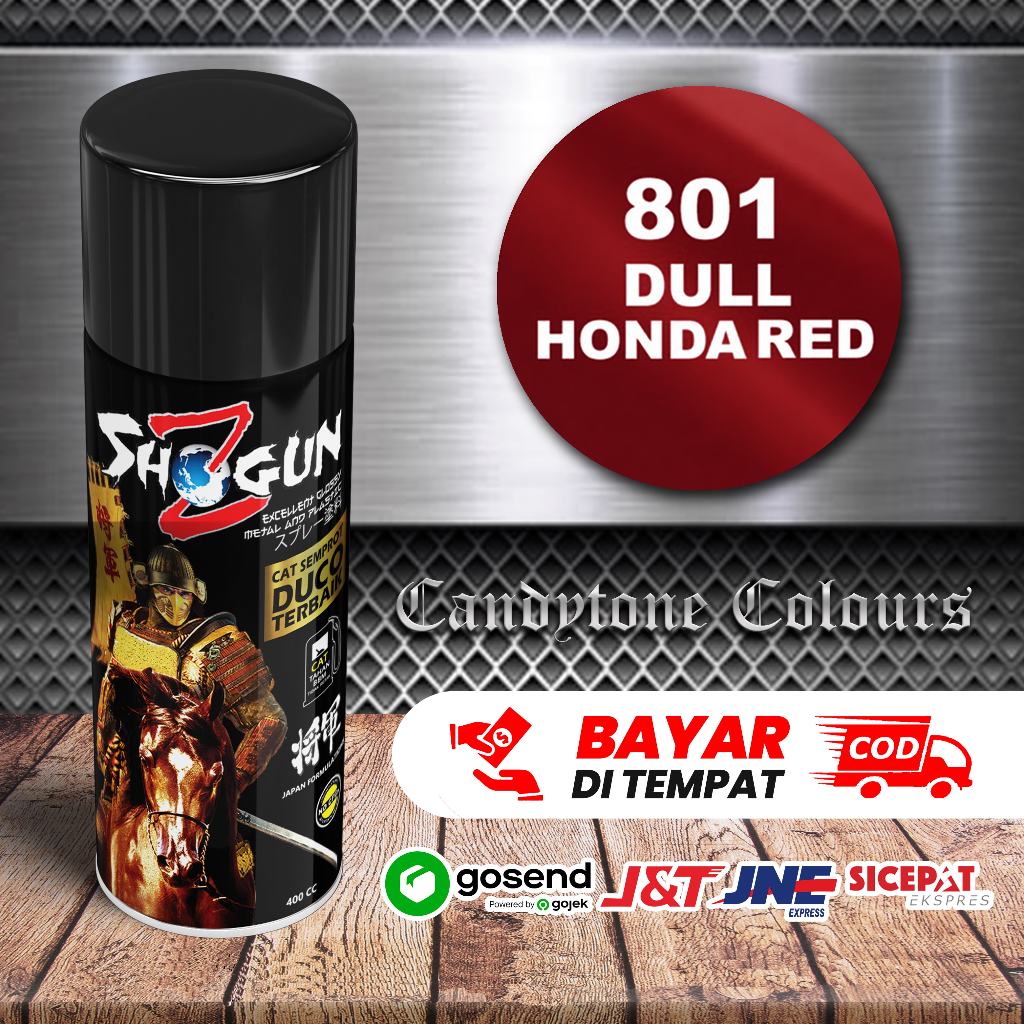 Cat Semprot Pilok Pilox Pylok SHOGUN Z 400 CC Dull Honda Red 801 Merah dop