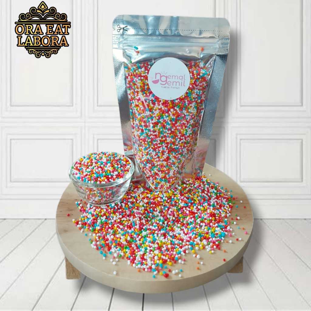 

Sprinkle Sugar Rainbow Sprinkle Trimit Warna Warni Hiasan Kue Bolu Donut Kualitas Premium - Ora Eat Labora