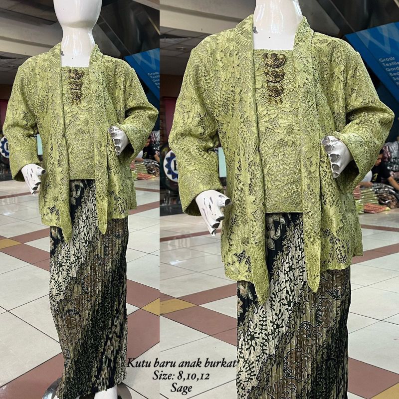 KEBAYA KUTU BARU ANAK BROKAT SET KEBAYA ANAK UMUR 4-12 TAHUN KEBAYA MODERN ANAK PEREMPUAN