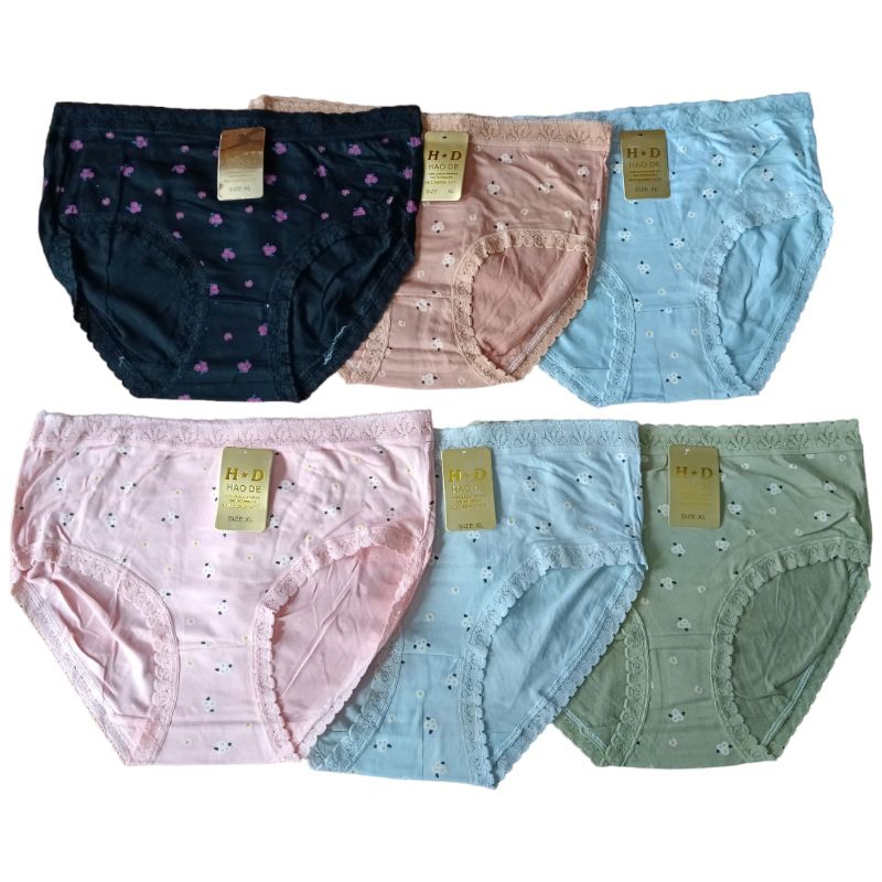 Celana Dalam Wanita Hao De Renda Motif Bunga Size XL | CD Wanita Renda | Celana Dalam Wanita Renda