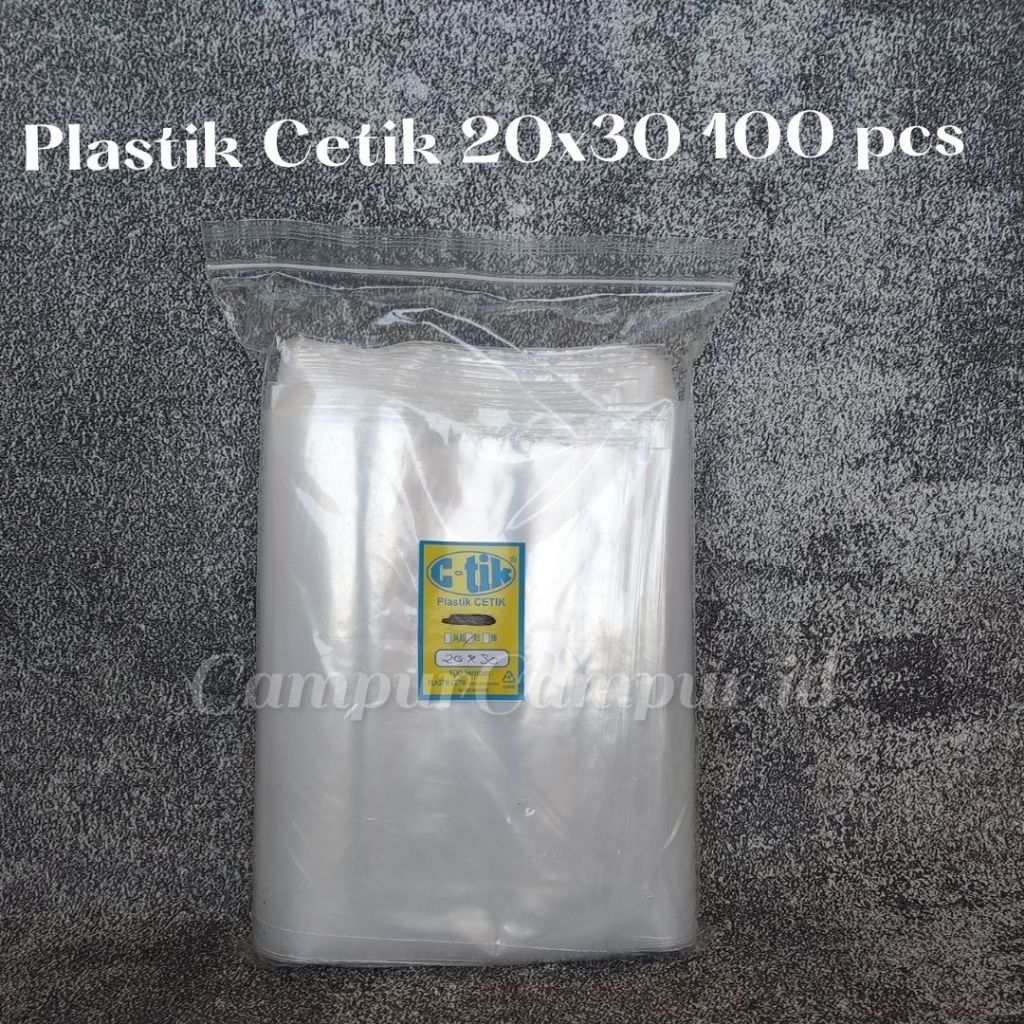 Plastik Ziplock Bening 20x30 Plastik Packing Baju Sepatu Plastik Klip tanpa plong Besar