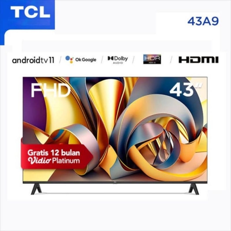 Led TV TCL 43 inch 43" 43A9 Android TV TCL Digital TV