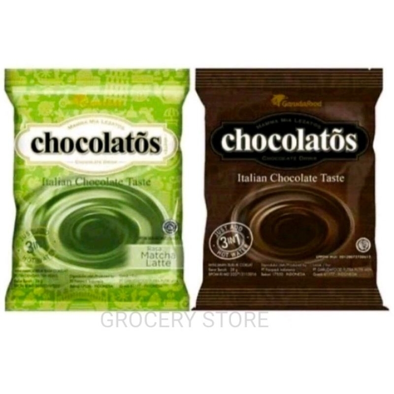 

Chocolatos Drink Matcha&Chocolate 1 Renceng isi (10Sachet) - Chocolatos Drink 27gr (10Sachet)