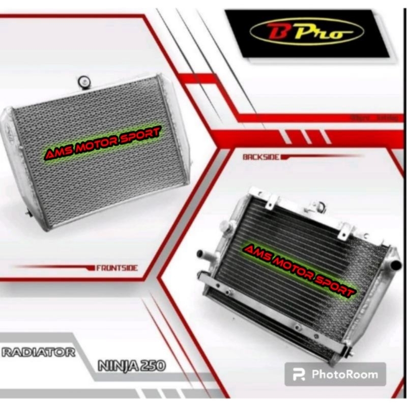 Radiator BPRO Racing Ninja 250 Fi / Ninja 250 Karbu Original Radiato Bpro Ninja 250 karbu / ninja 25