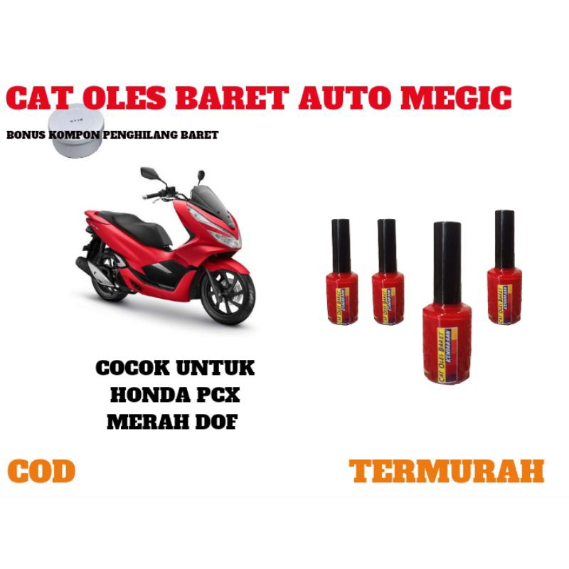 CAT OLES PENGHILANG BARET UNTUK HONDA PCX MERAH DOF ,MERAH DOFF, HONDA PCX CAT PENGHILANG BARET