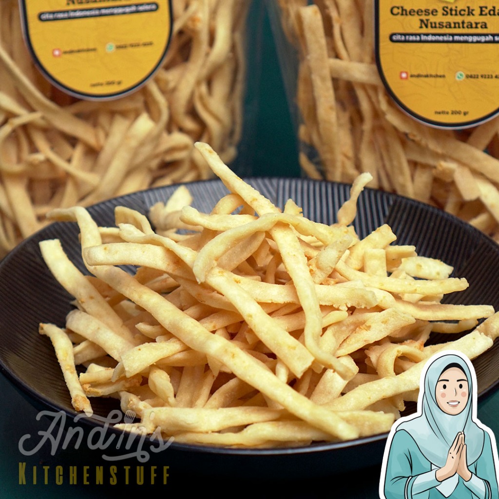 

Cheese Stick Edam Nusantara 200 gram - Renyah dan Keju Edam nya Terasa Banget! - Kemasan Pouch dan