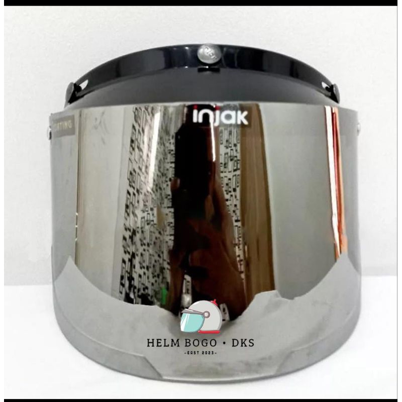 Kaca Helm bogo Retro Kaca flat / Datar bening / smoke