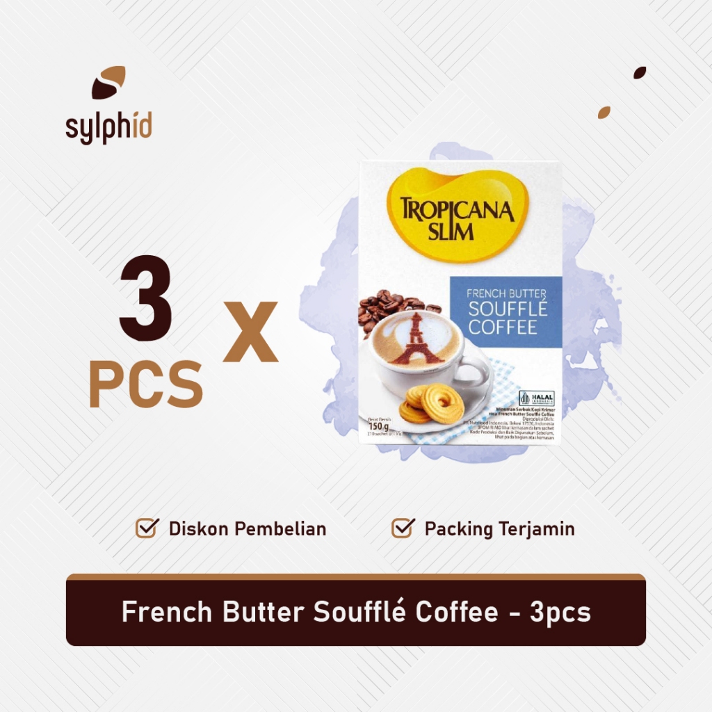 

Tropicana Slim French Butter Souffle Coffee (10 Sachet x 3 pcs)
