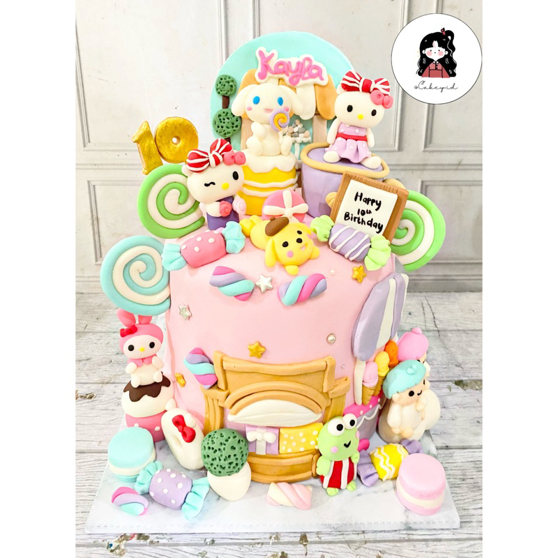 

Kue Ulang Tahun Karakter Hello Kitty&Friends (fondant 18cm)