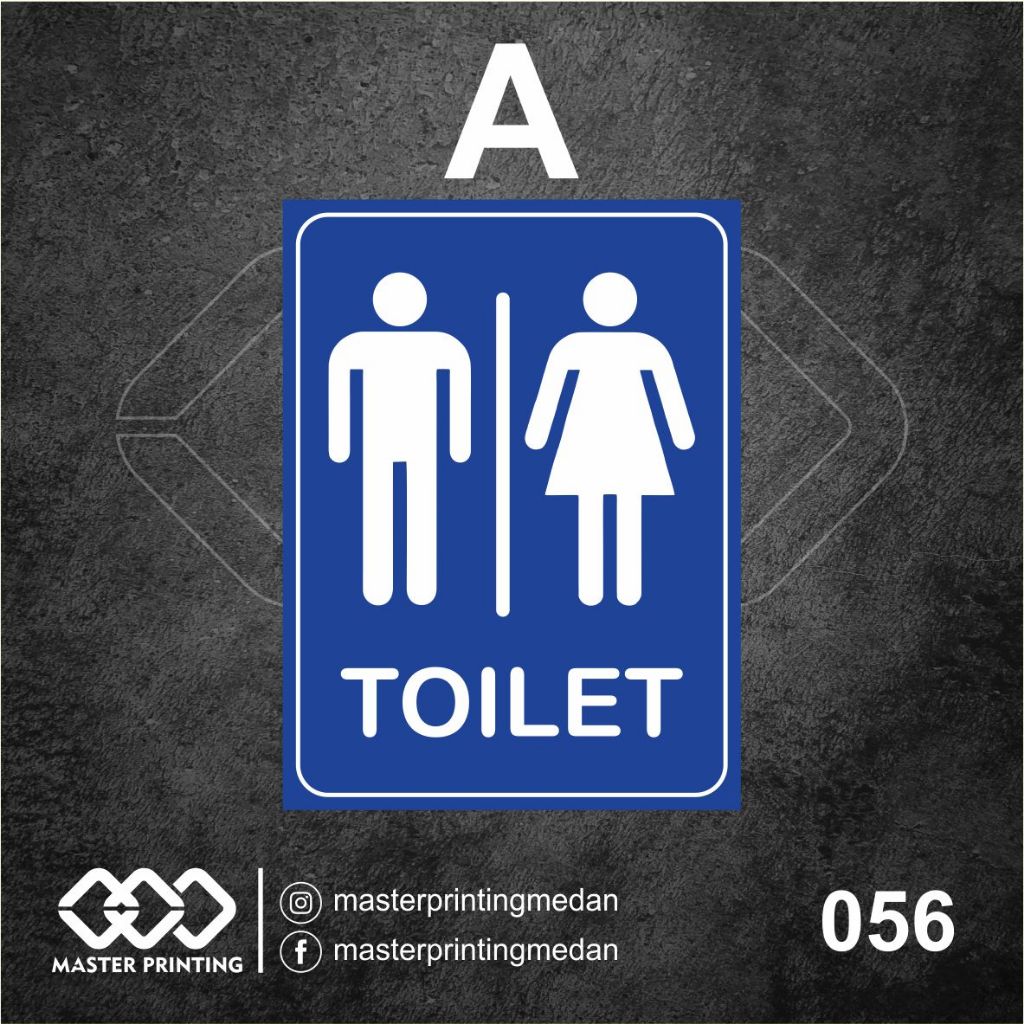 

056 - Stiker Toilet Pria dan Wanita, Sticker Vinyl, Premium, Tahan Air, Termurah, dan Bisa Custom