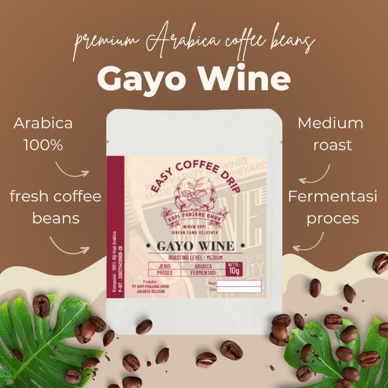 

Gayo Wine Kopi Arabika Gayo Wine Premium Coffee Drip 10g By. Kopi Panjang Umur